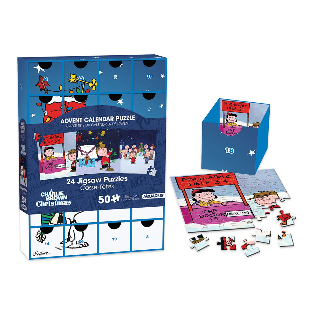 Aquarius Peanuts Christmas Advent Calendar Puzzle 12.5cm