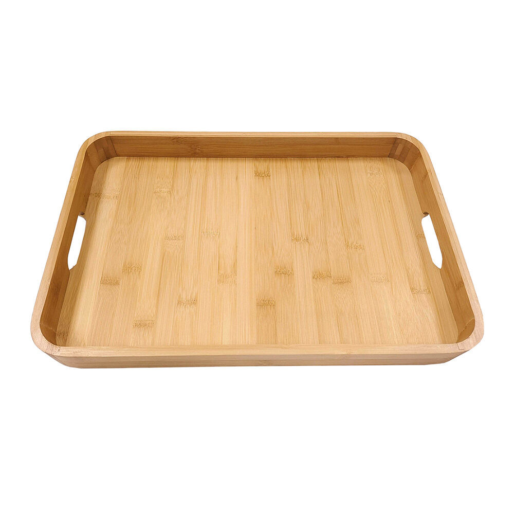 2PK Essen Bamboo Thin Tray 45x30x4m Serving Natural Finish Serveware Brown