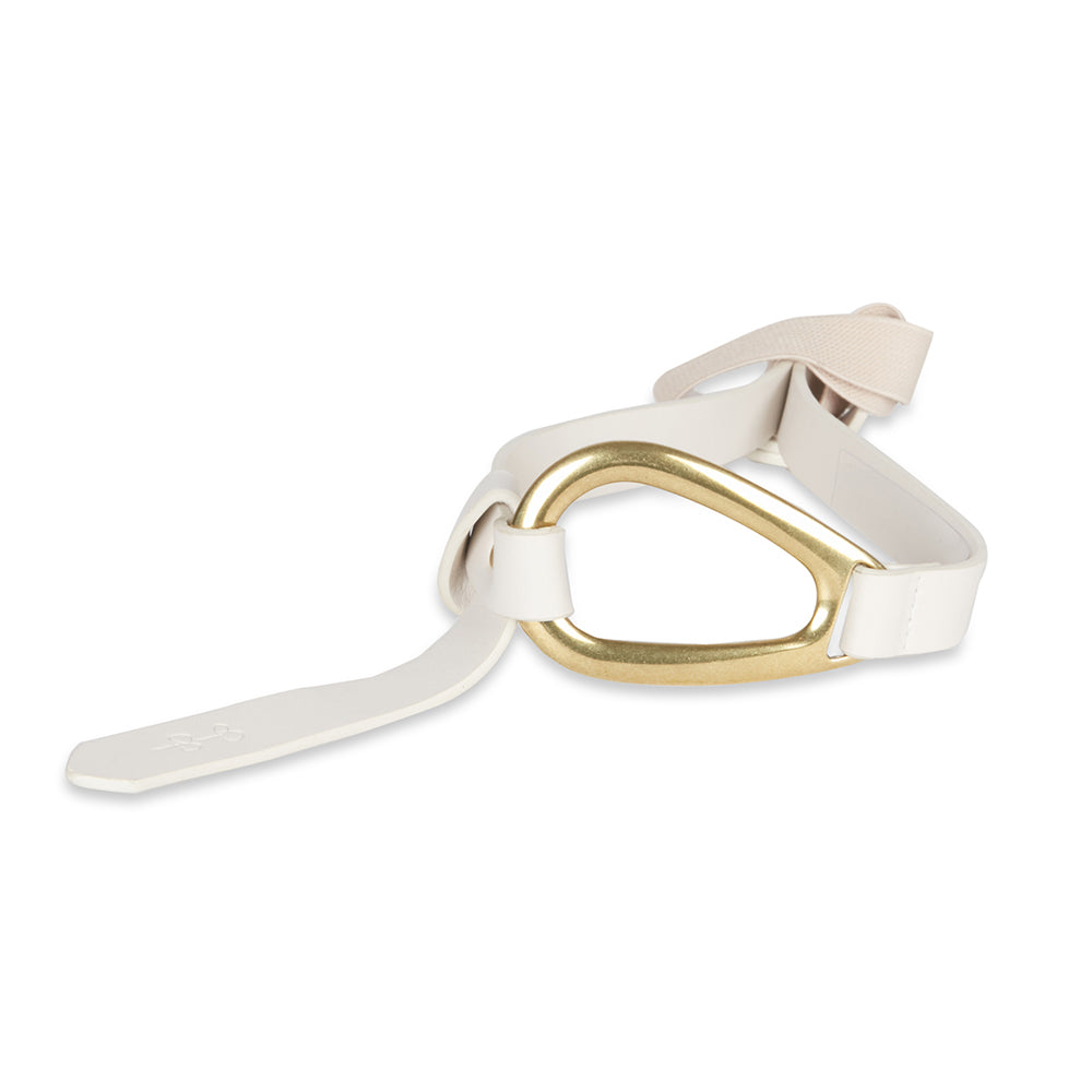 Jessica Simpson Size S/M Women's Horseshoe Buckle Waist Belt White