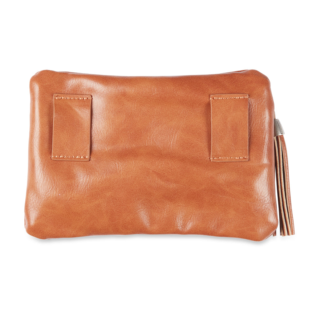 Jessica Simpson Size L/XL Women's Hip Bag On Belt w/Tassel Tan