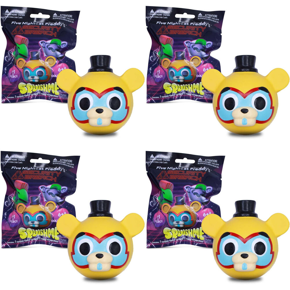 4PK Five Nights At Freddy's 2.5 In Squishmee Series 2 - Assorted 3y+