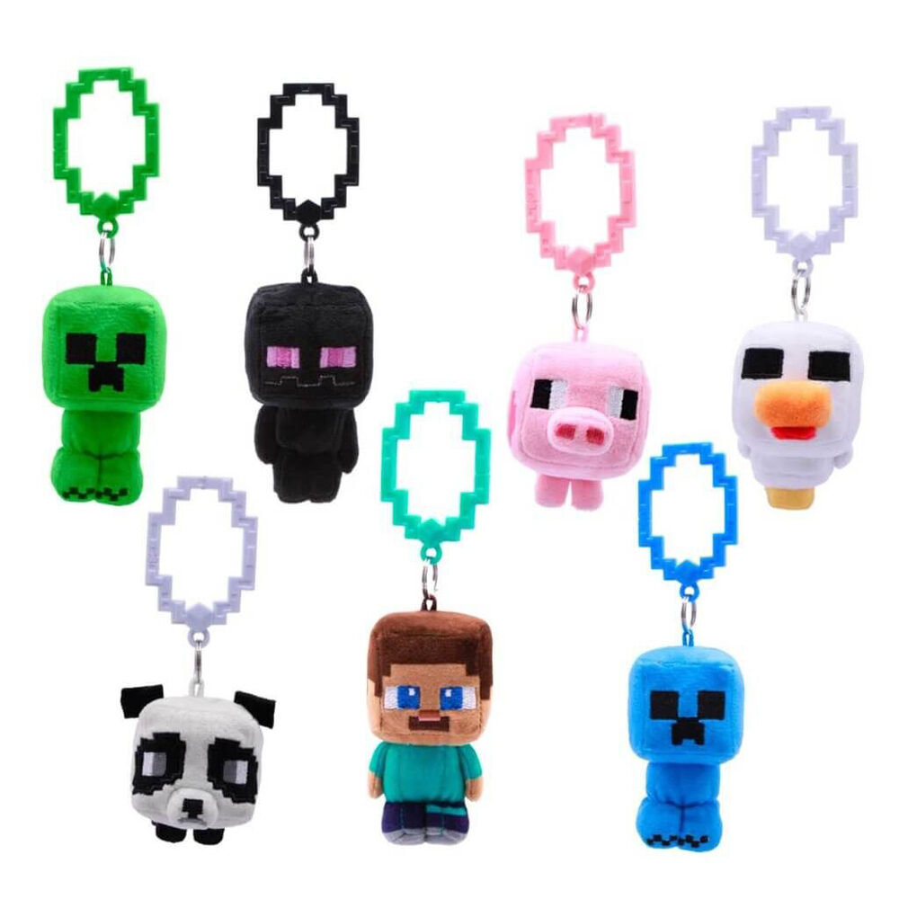 Minecraft 3.5 In Mini Plush Backpack Hangers S1 - Assorted 3y+