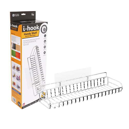I-Hook 42cm Handy Shelf Stainless Steel Organiser - Silver