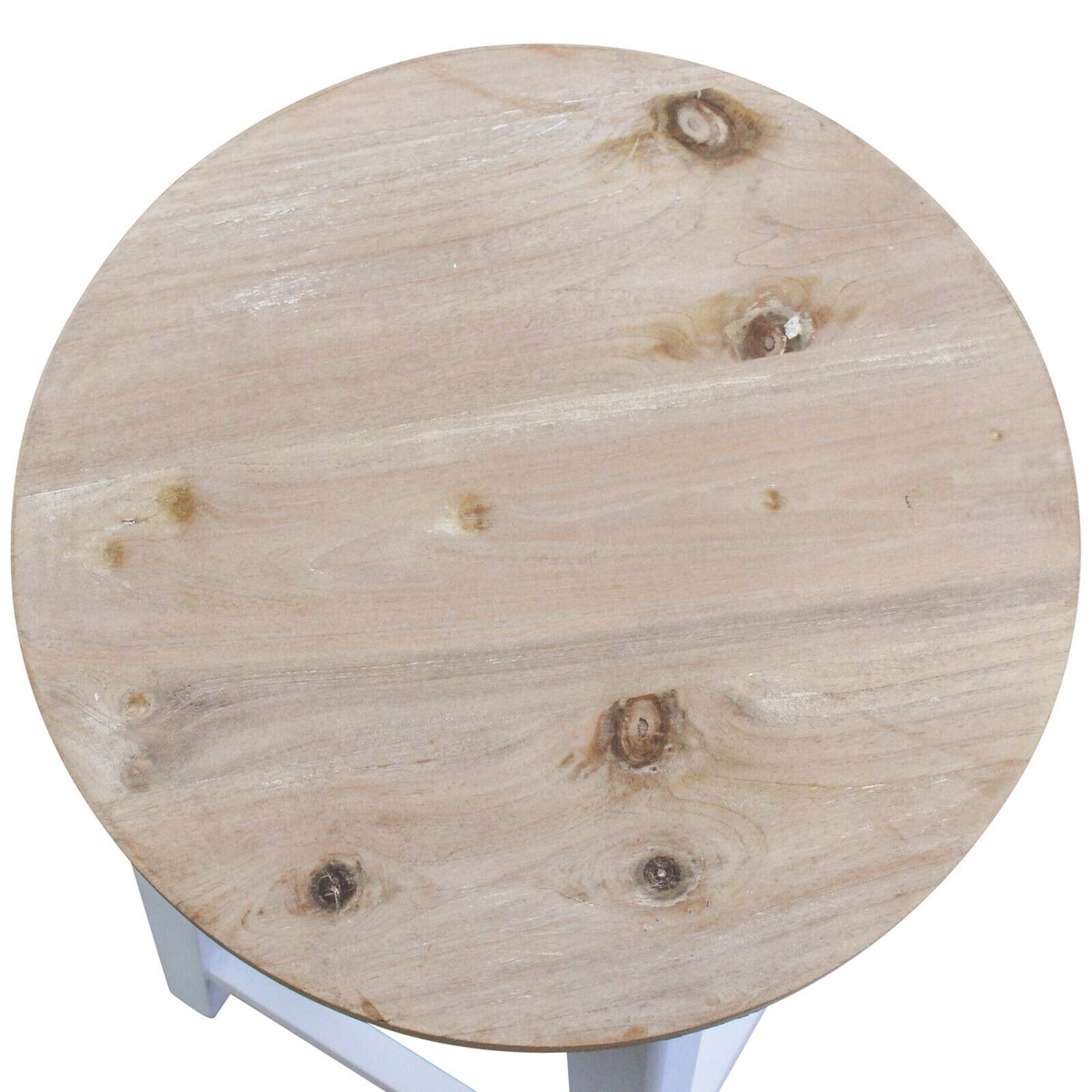 2PK LVD Palmy 66cm Fir Wood Round Stool Home Furniture Round - Natural