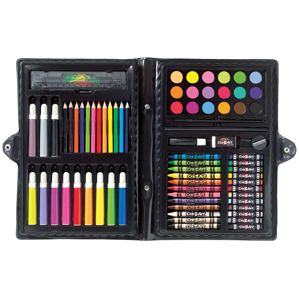 80pc Cra-Z-Art Super Art Material Stationery Colouring Crayons Kids 4y+