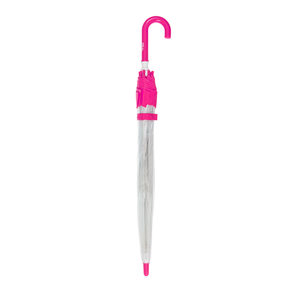Clifton Kids 67cm Clear Dome Umbrella - Pink Border