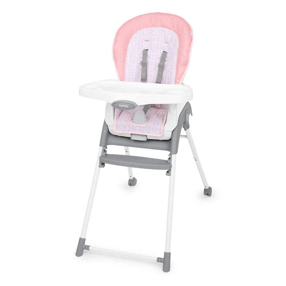 Ingenuity Trio Foldaway 6-in-1 Baby High Chair w/Detachable Booster Pink 6m+