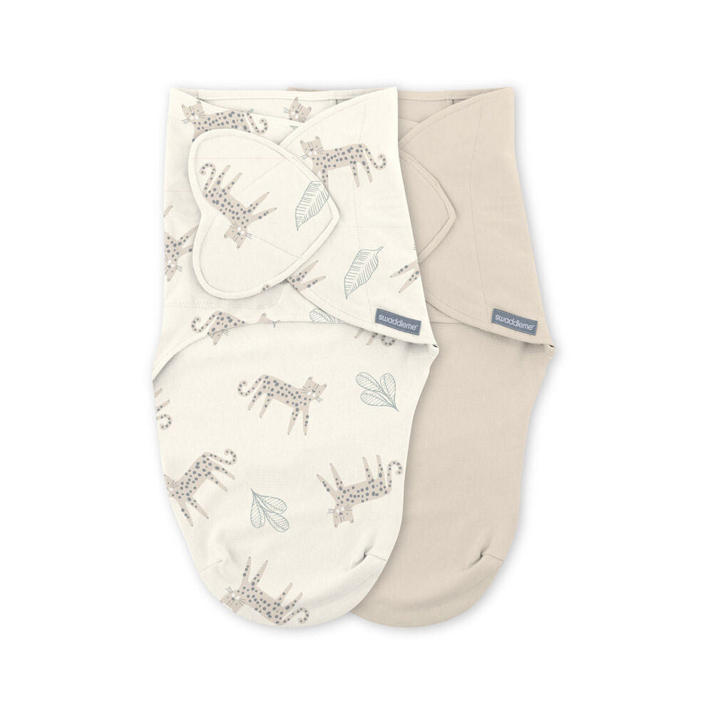 2PK SwaddleMe by Ingenuity Monogram Collection Baby Swaddle Born Free 0-3m TOG 1.0