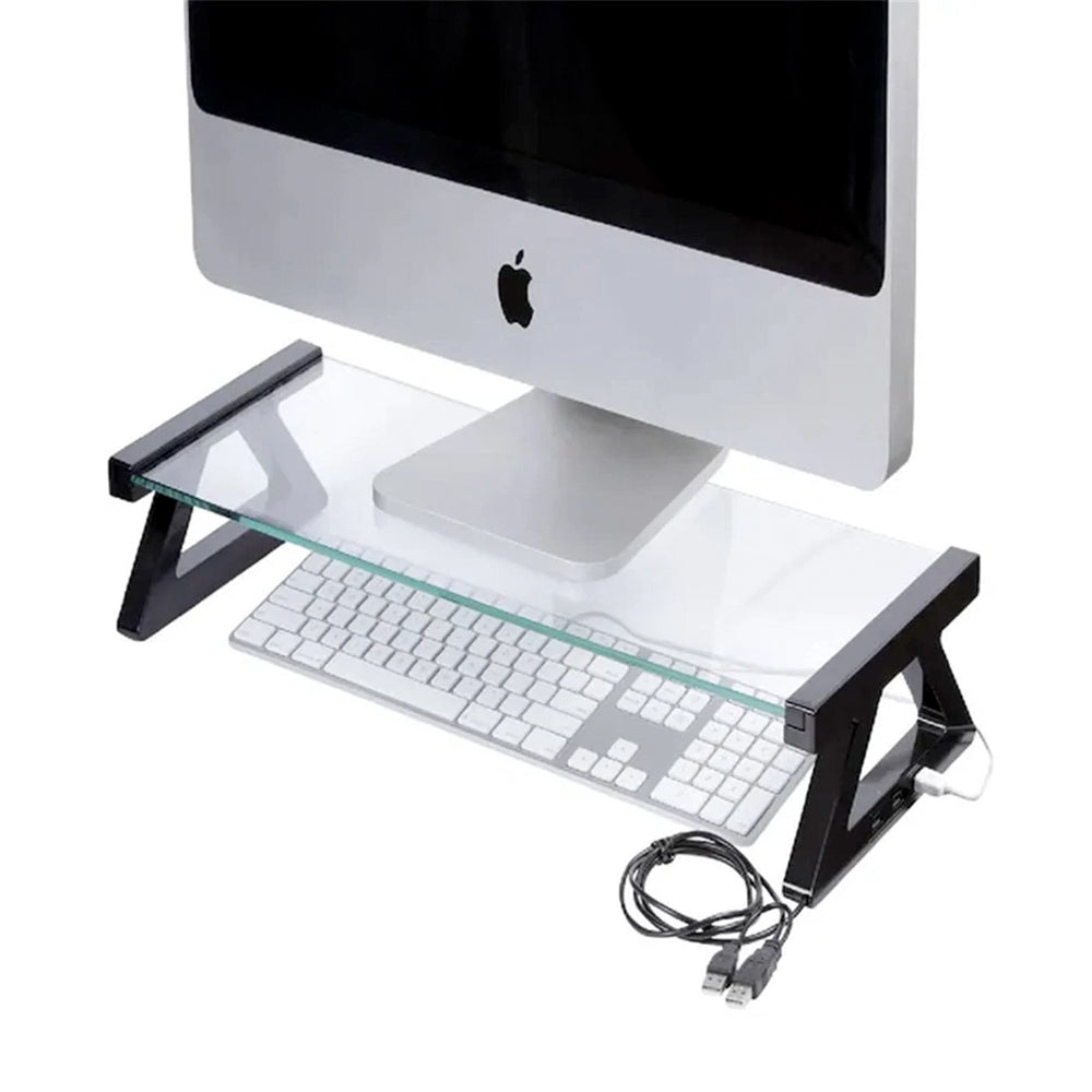 Kensington Glass Monitor Stand w/USB Hub K55320AU