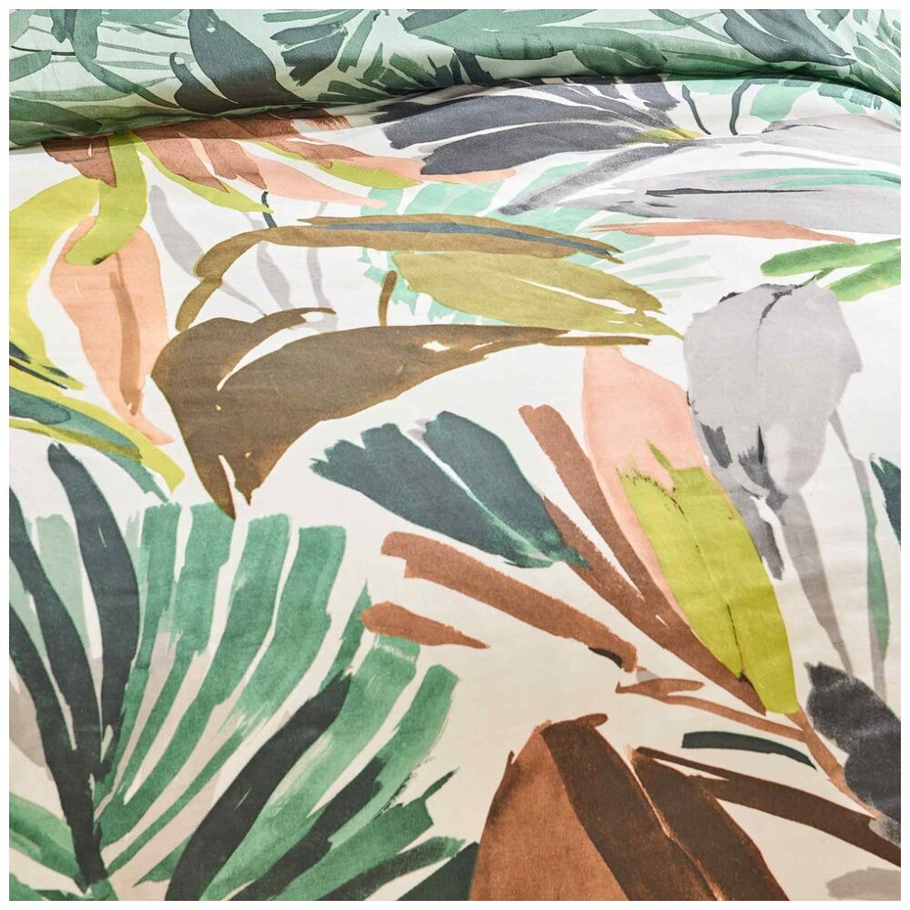 KAS Australia Levara Quilt Cover Soft Leaf Print Cotton Sateen