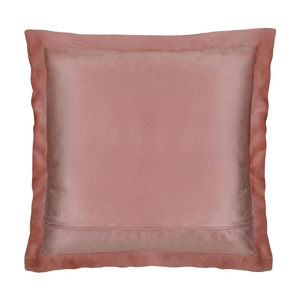 KAS Australia Coco Cushion 43x43cm Poly Velvet Floral Pinky Blush Square Kids