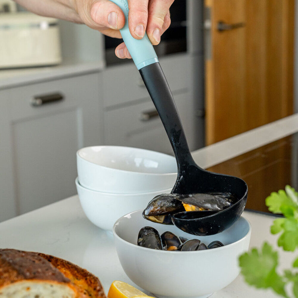 KitchenAid Plastic Soft Grip Ladle Kitchen Utensils - Mineral Water