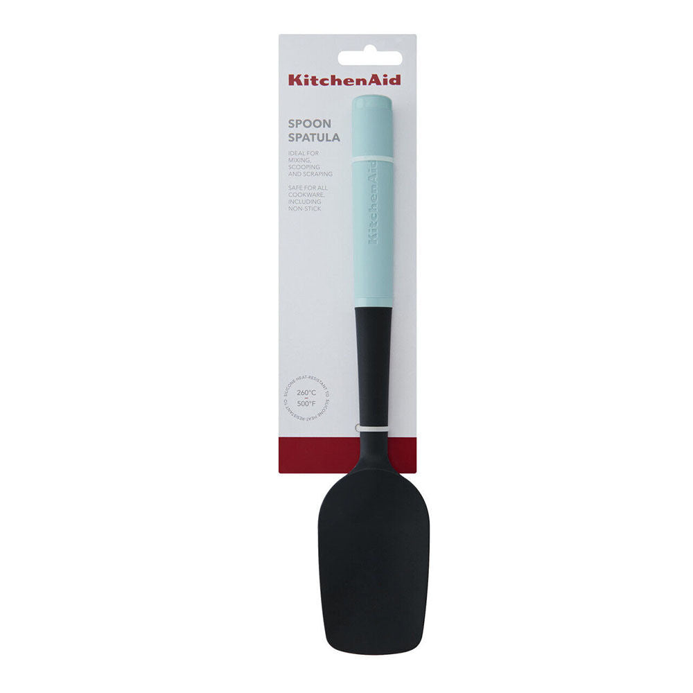 KitchenAid Plastic Soft Grip Spoon Spatula Kitchen Utensils - Mineral Water