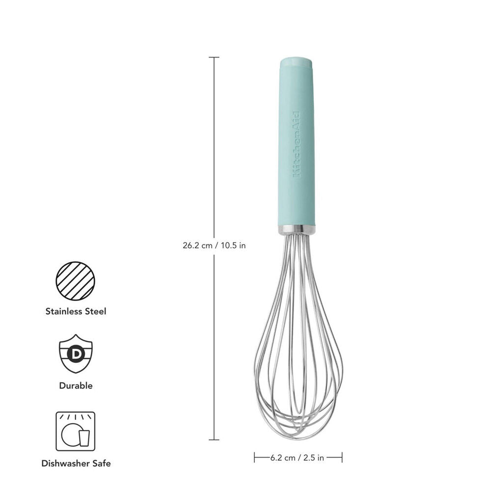 KitchenAid Soft Grip Metal Utility Whisk Cooking Utensil - Mineral Water