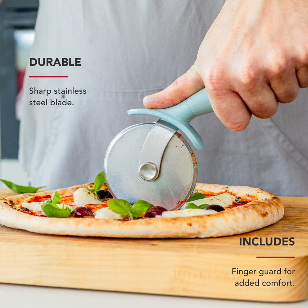 KitchenAid Metal Soft Grip Pizza Cutter Baking Tools - Mineral Water