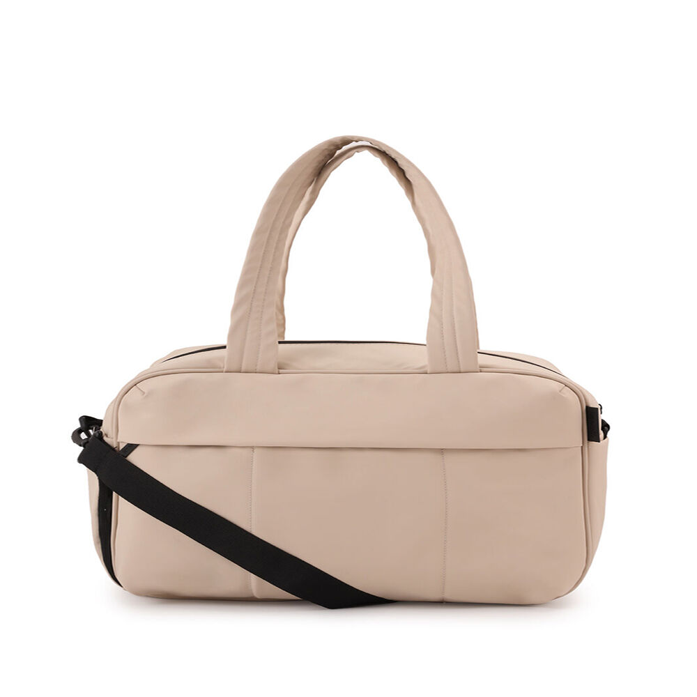 Kate Hill Women's Willow Duffle Overnight Travel Bag Water-Resistant 40cm Beige