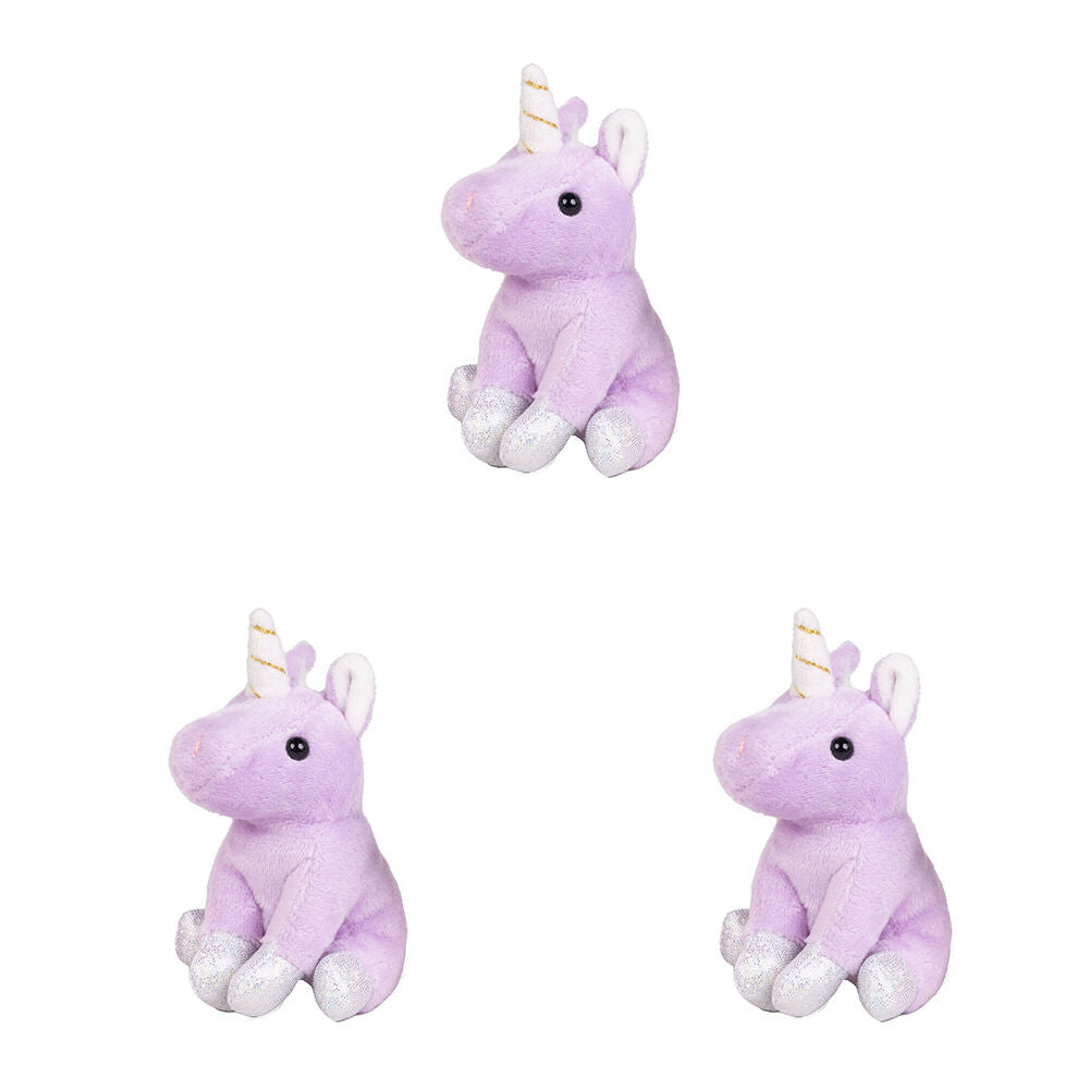 3PK Living Nature Little Buddies Unicorn Plush Toy 9cm - Assorted 0y+