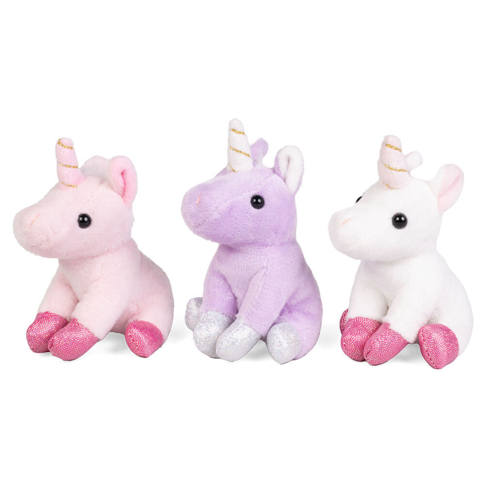 3PK Living Nature Little Buddies Unicorn Plush Toy 9cm - Assorted 0y+