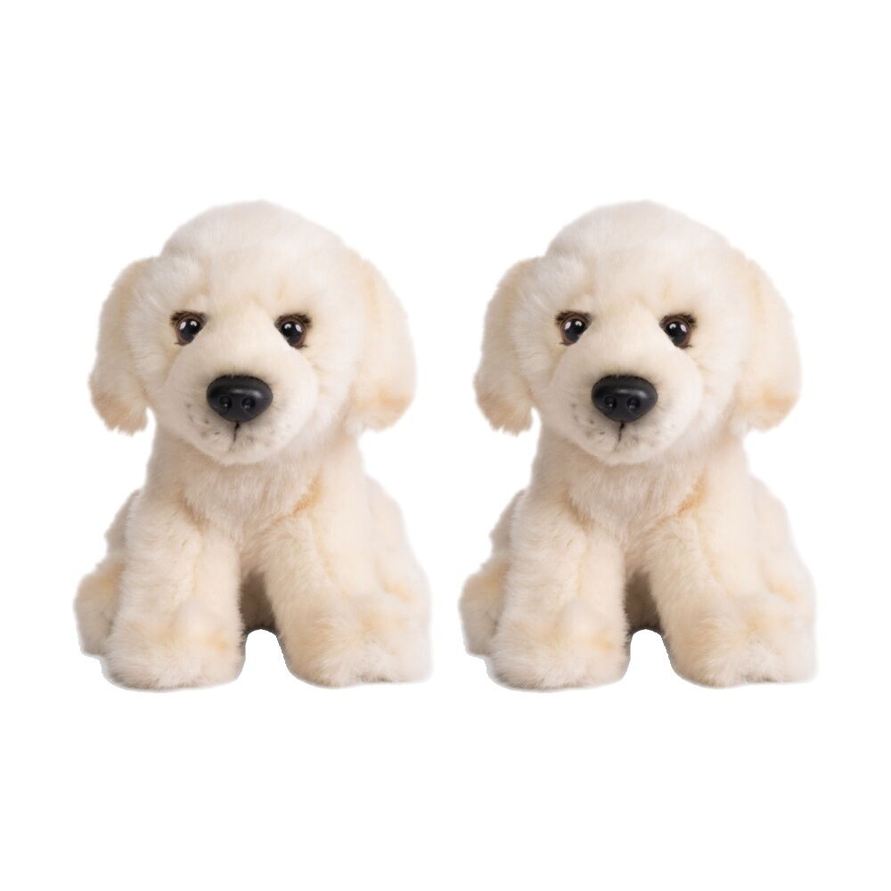 2PK Living Nature Golden Labrador Puppy 15cm Animal Plush Fun Toy