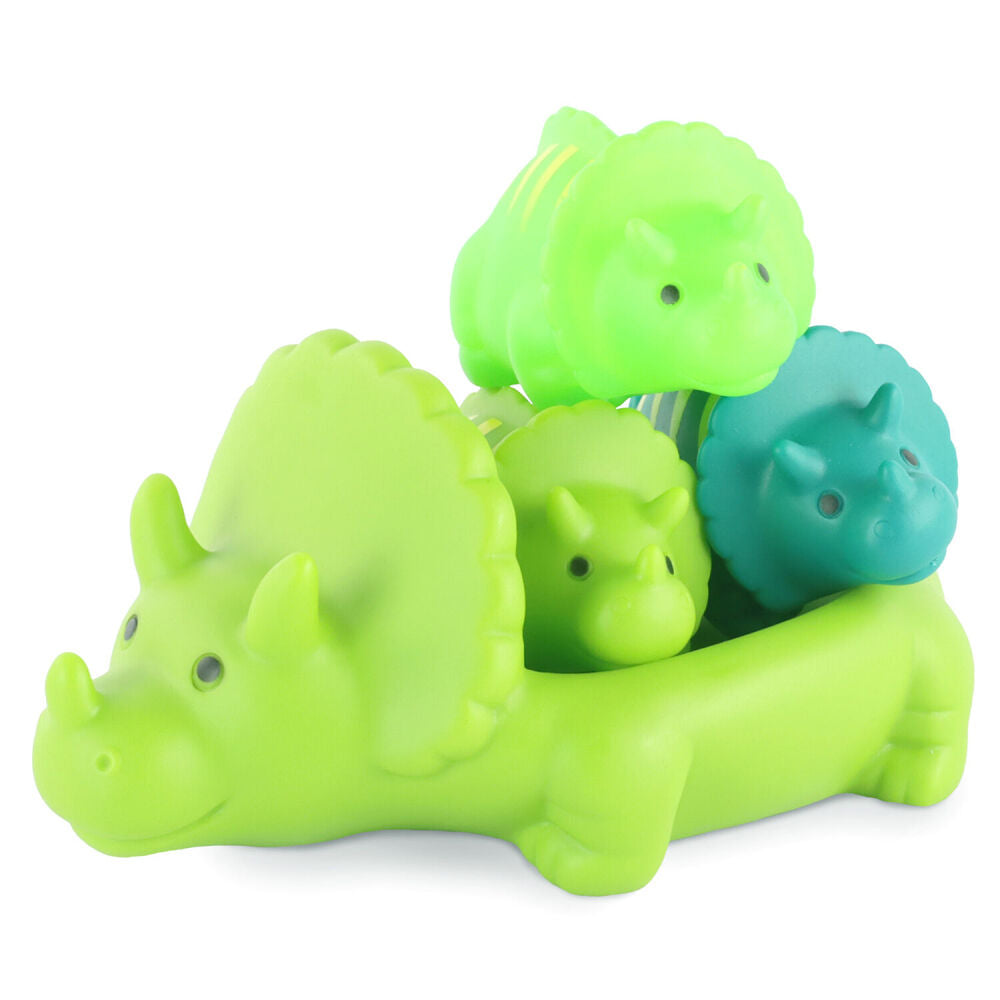 2x 4pc Keycraft Dinosaur Family Bath Time Children's Toy Set 18M+ Green
