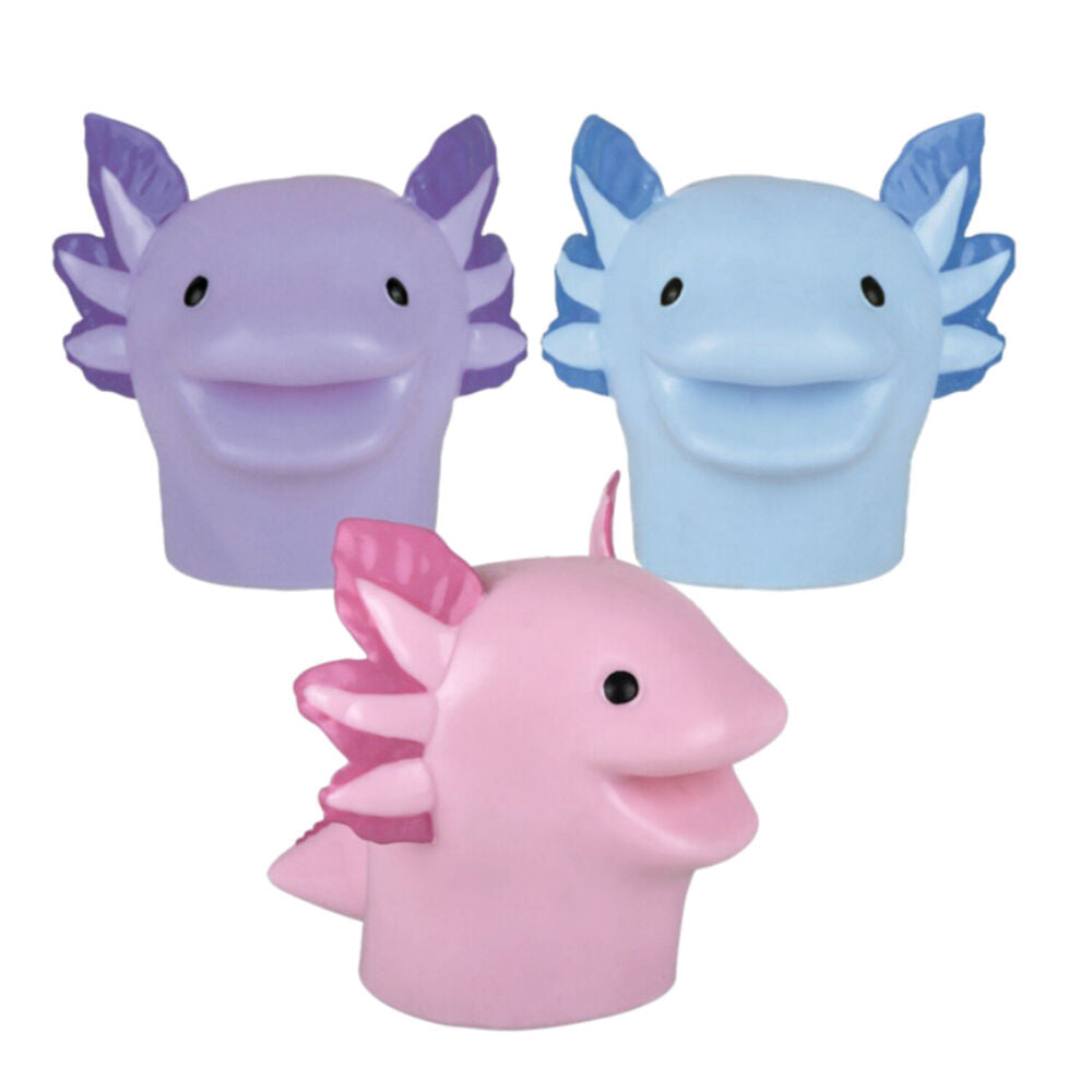 Keycraft Axolotl Hand Puppet 11x13cm - Assorted 3y+