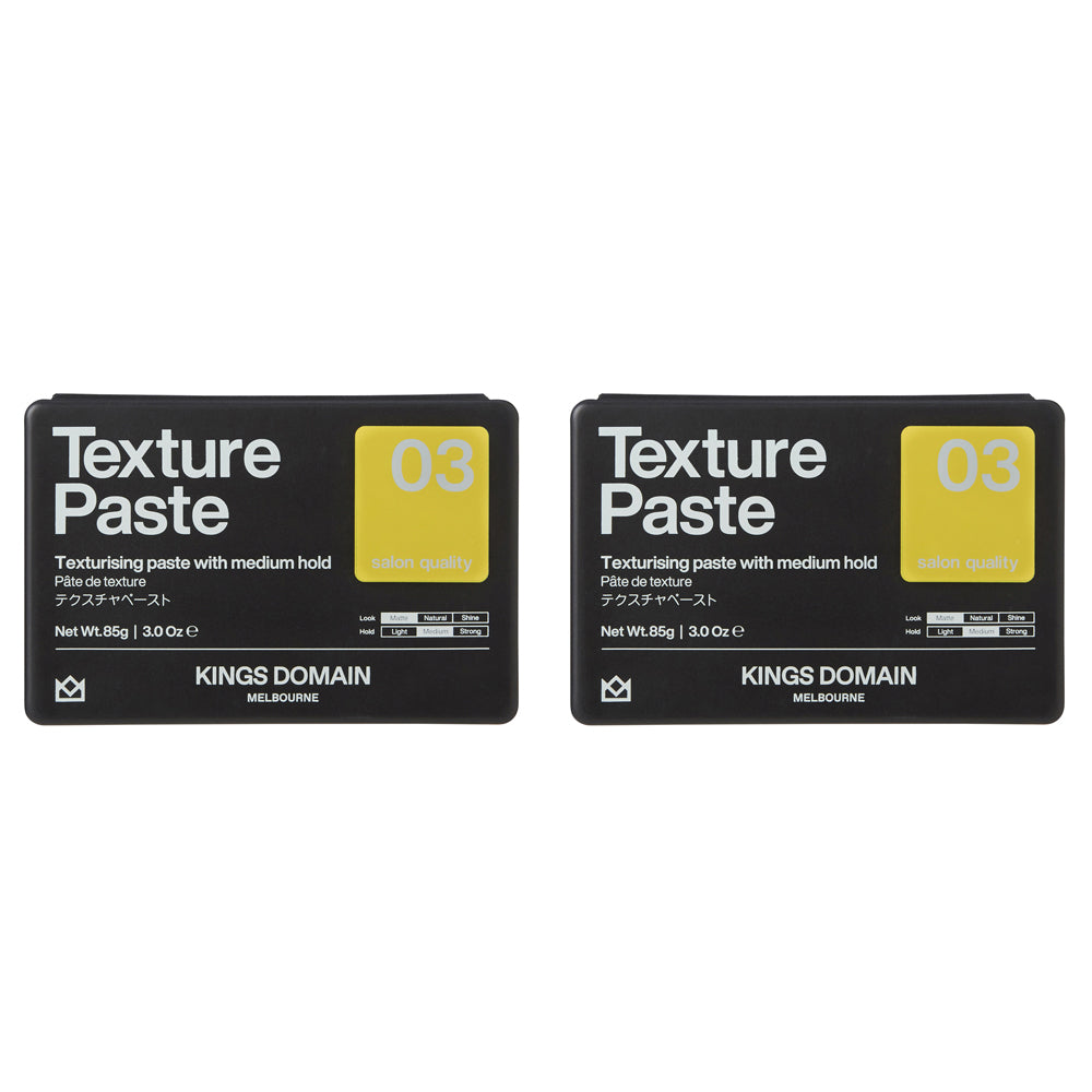 2PK Kings Domain Melbourne Texture Paste Hair Care/Styling 85g