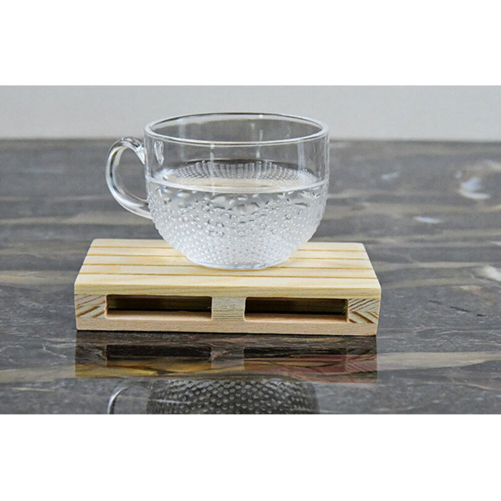 4PK Pallet Glass Wooden Coaster