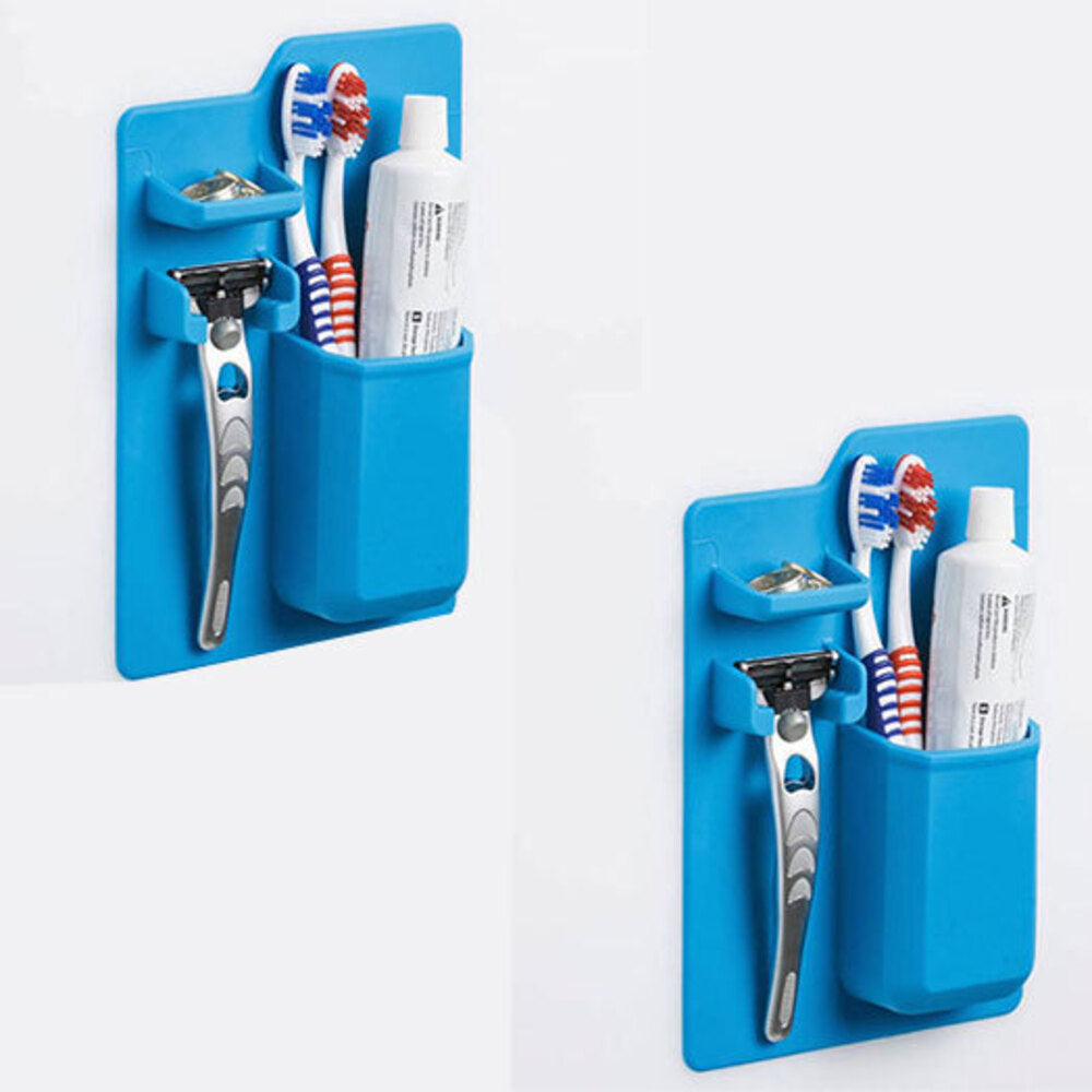 2PK Silicon Suction Toothbrush Holder