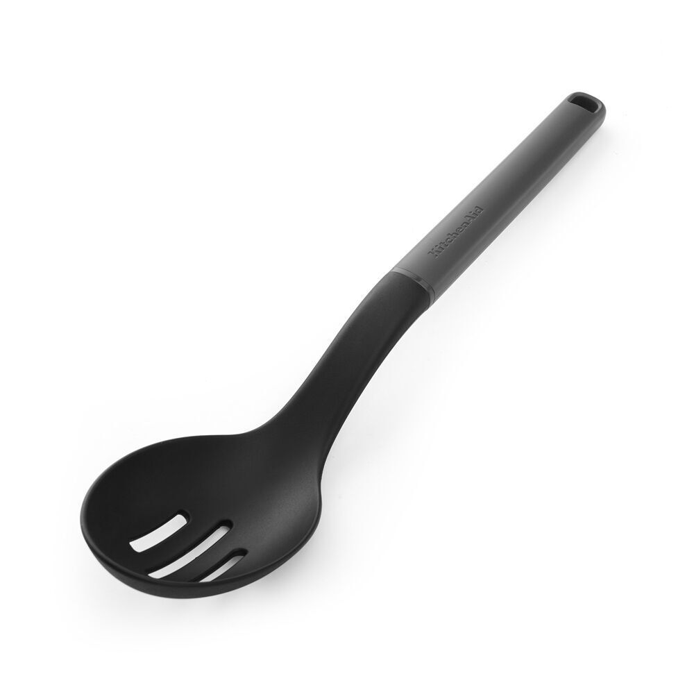 2PK KitchenAid Classic Slotted Nylon Cooking Spoon/Kitchen Utensil Charcoal Grey