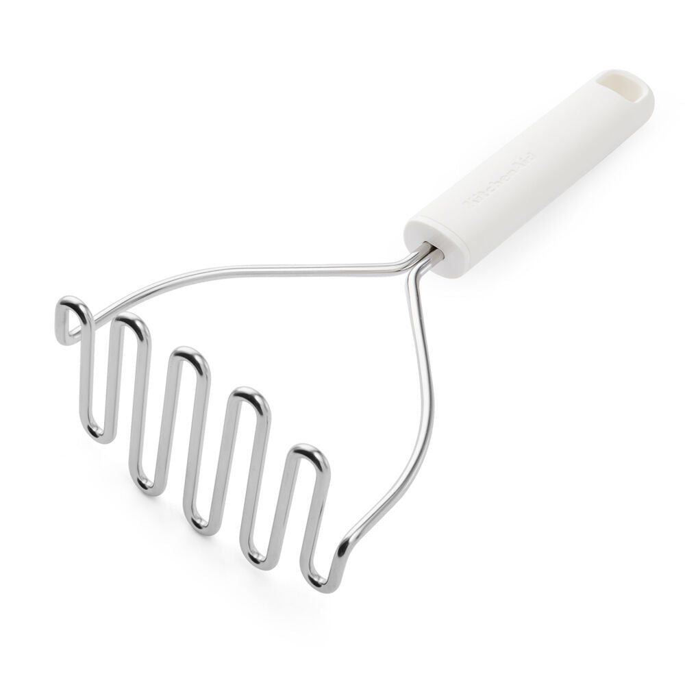 2PK KitchenAid Classic Wire Multipurpose Masher Cooking Utensil Porcelain White