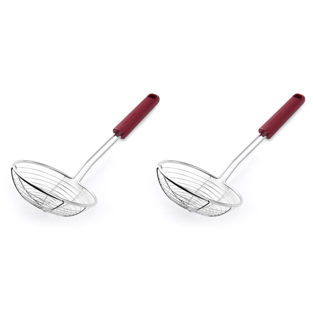 2PK KitchenAid Classic Wire Handheld Food Strainer Cooking Utensil Empire Red