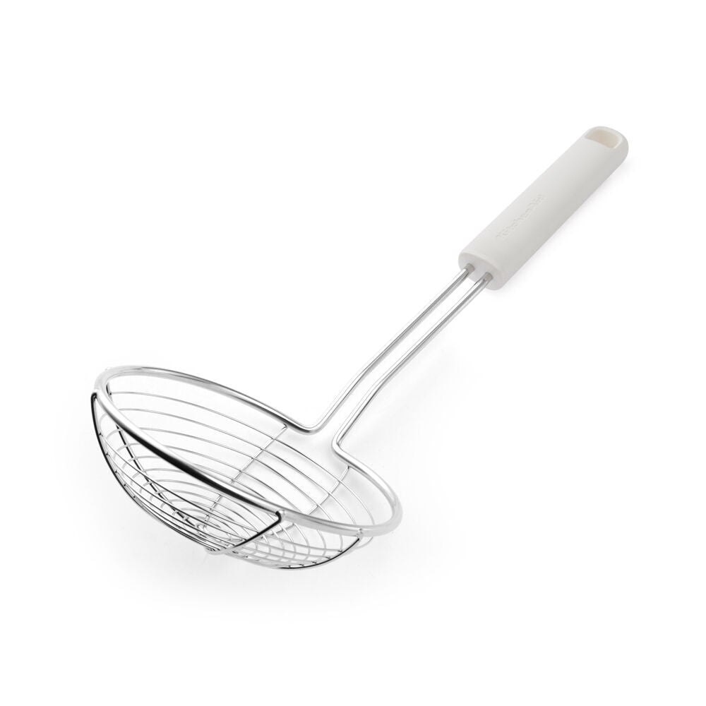 2PK KitchenAid Classic Wire Handheld Food Strainer Cooking Utensil Porcelain White