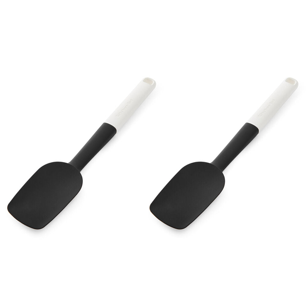 2PK KitchenAid Classic Silicon Spoon Spatula/Turner Cooking Utensil Porcelain White