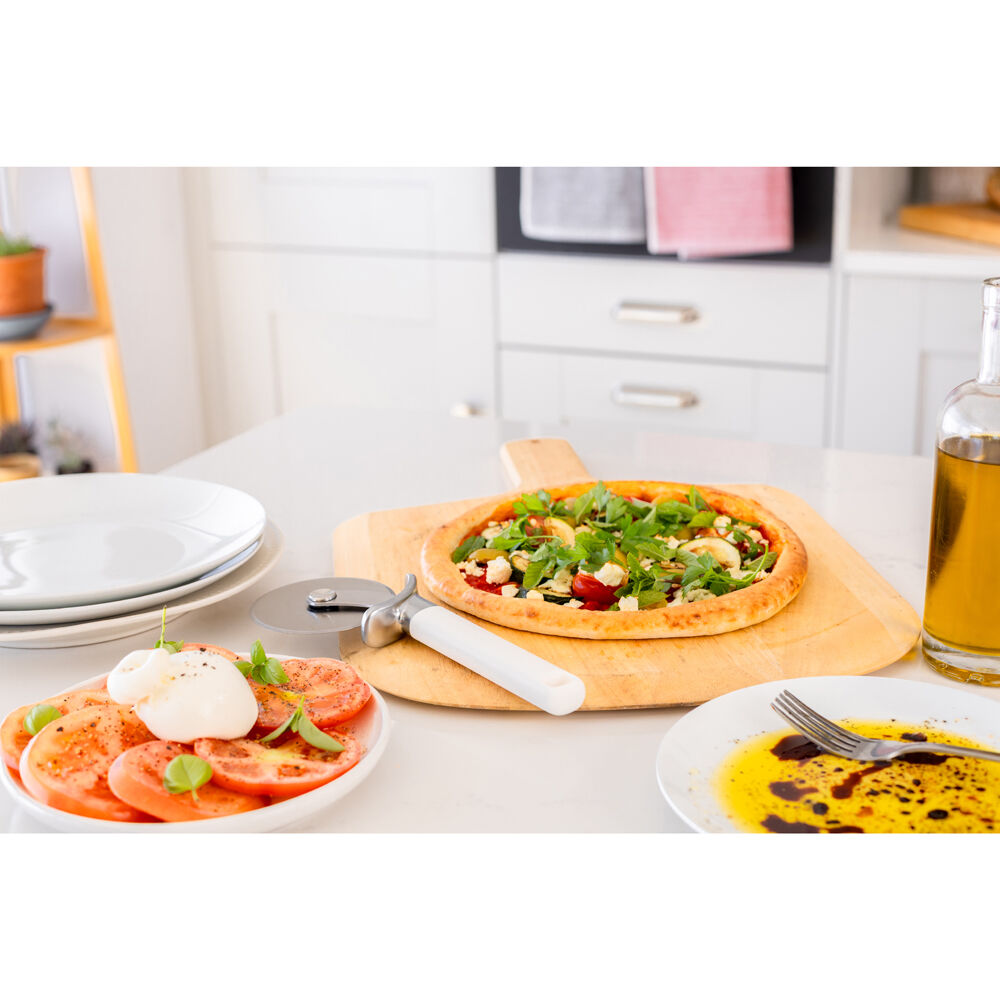 KitchenAid Classic Metal Pizza Wheel/Cutter Cooking Utensil Porcelain White