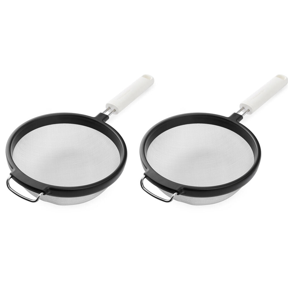 2PK KitchenAid Classic Wire Mesh Sieve/Strainer Cooking Utensil Porcelain White