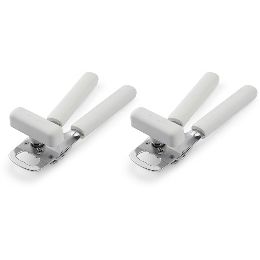 2PK KitchenAid Classic Multifunction Can Opener/Tool w/Bottle Opener Porcelain White