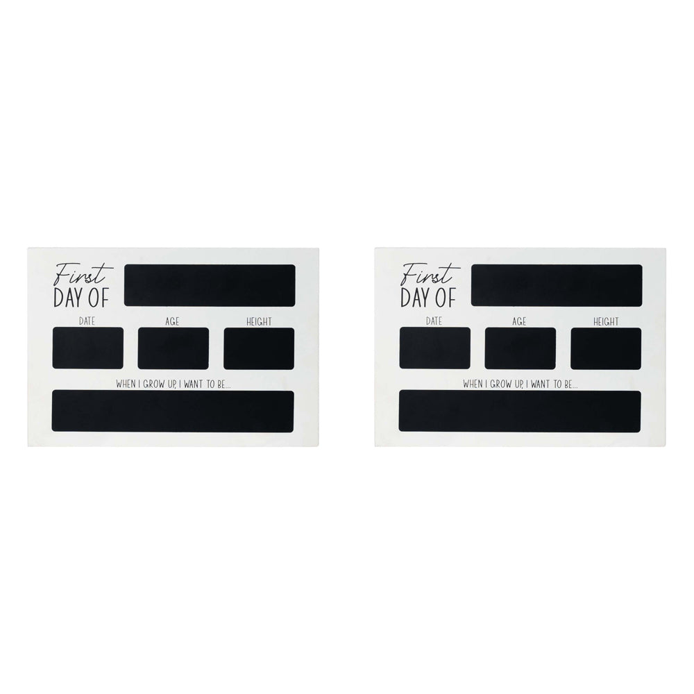 2PK Splosh Kids By Splosh First Day of School Blackboard 31x21cm - Black/White