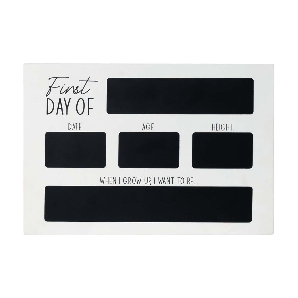 2PK Splosh Kids By Splosh First Day of School Blackboard 31x21cm - Black/White