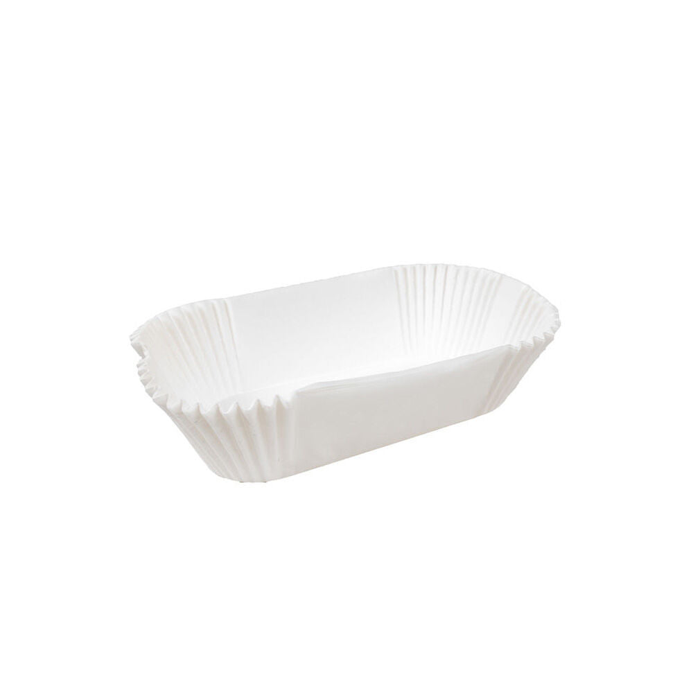 48pc Topchef 19x8cm Rectangle Cake Liners Baking Sheet - White