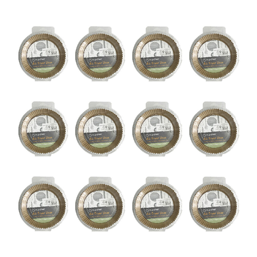 240pc Topchef 16cm Round Air Fryer Basket Liner - Brown