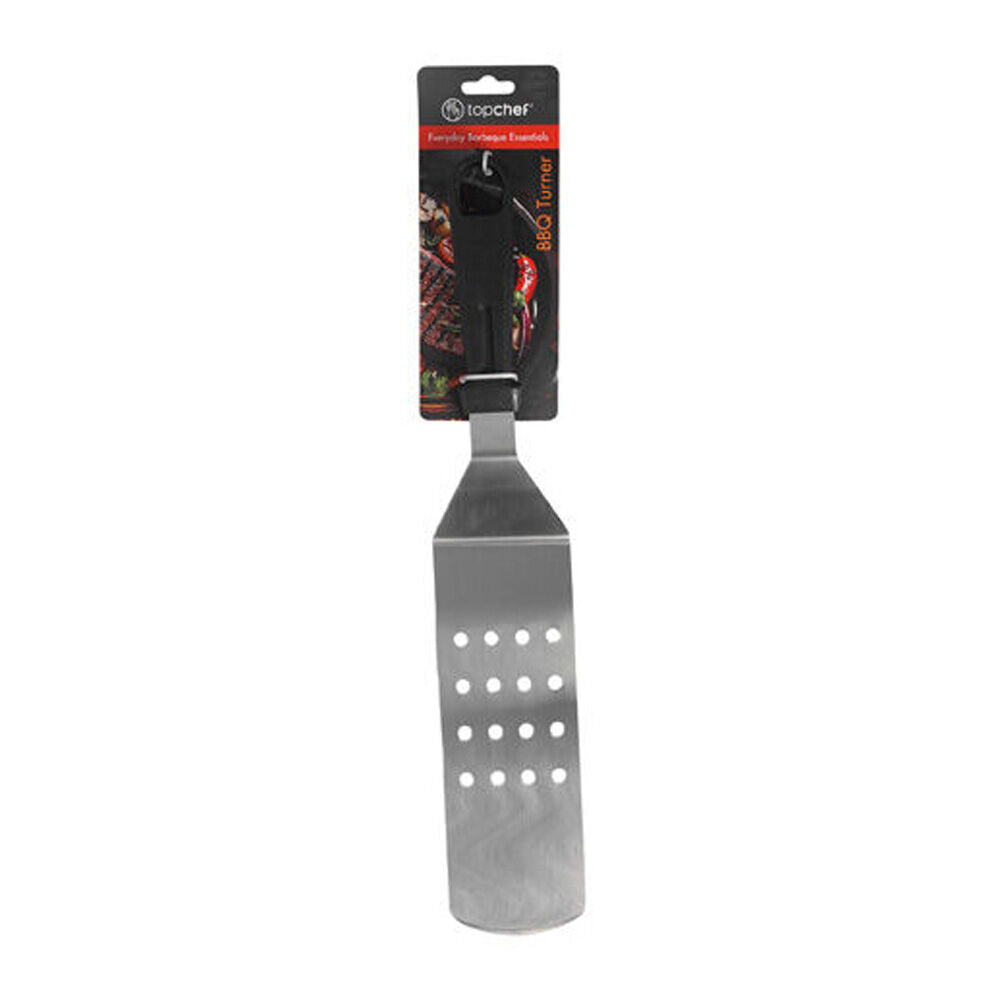 4PK Topchef Stainless Steel Jumbo Barbeque Turner Spatula Black/Silver