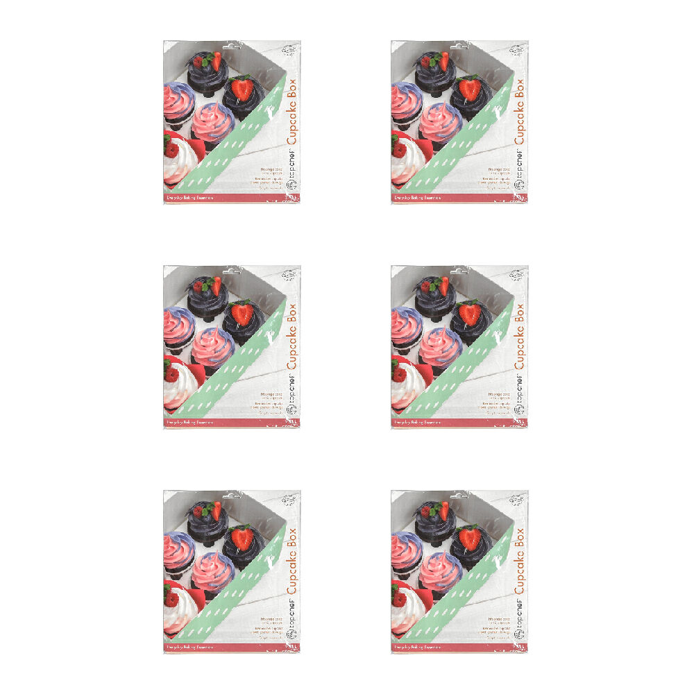 12pc Topchef Cupcake Box Container Assorted - Polka Dot