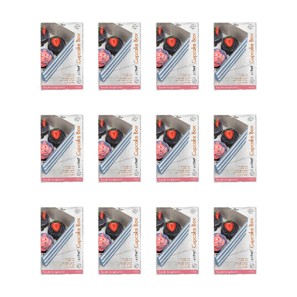 24pc Topchef Cupcake Box Container Assorted - Striped