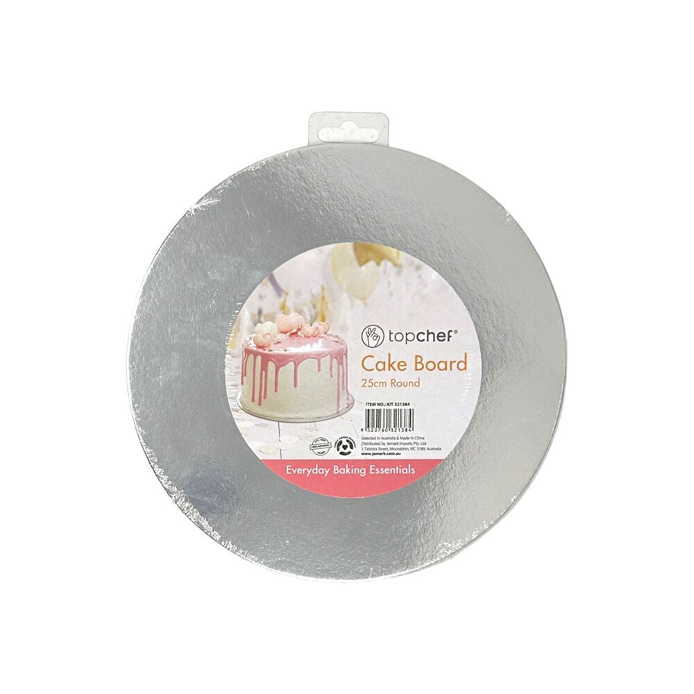 48PK Topchef 25cm Round Cake Board Baking Accessory - Grey