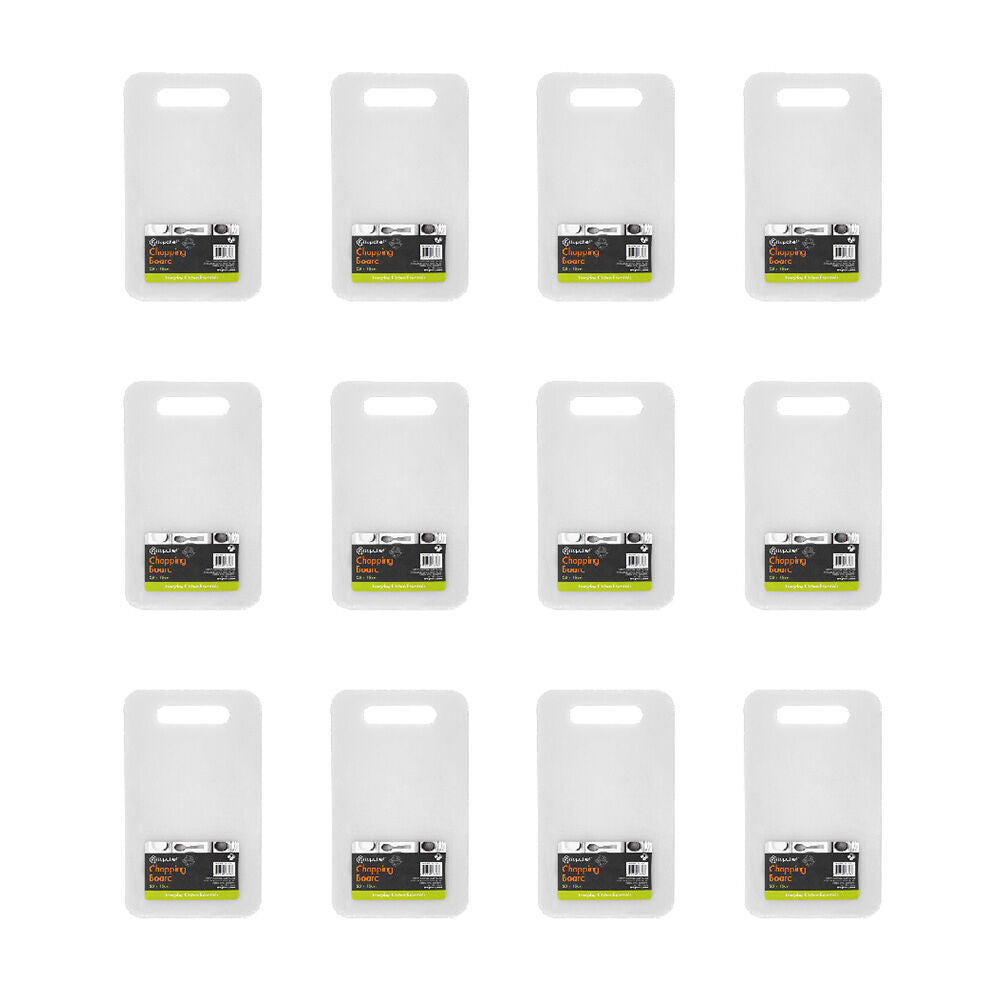 12PK Topchef Compact Chopping Board Small 25x15cm - White