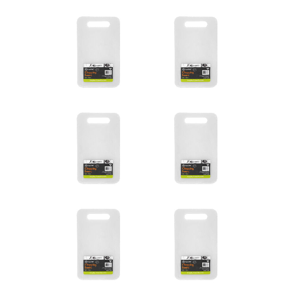 6PK Topchef Compact Chopping Board Small 25x15cm - White