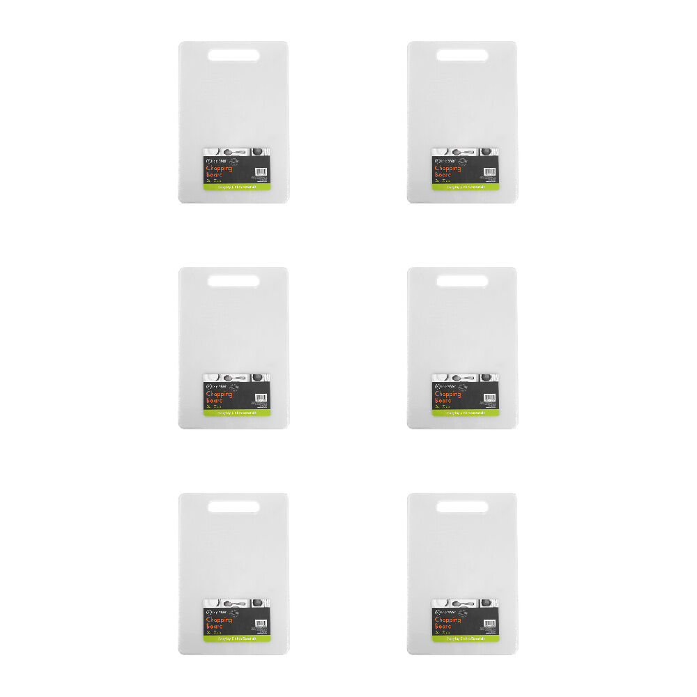 6PK Topchef Compact Chopping Board Large 34x23cm - White