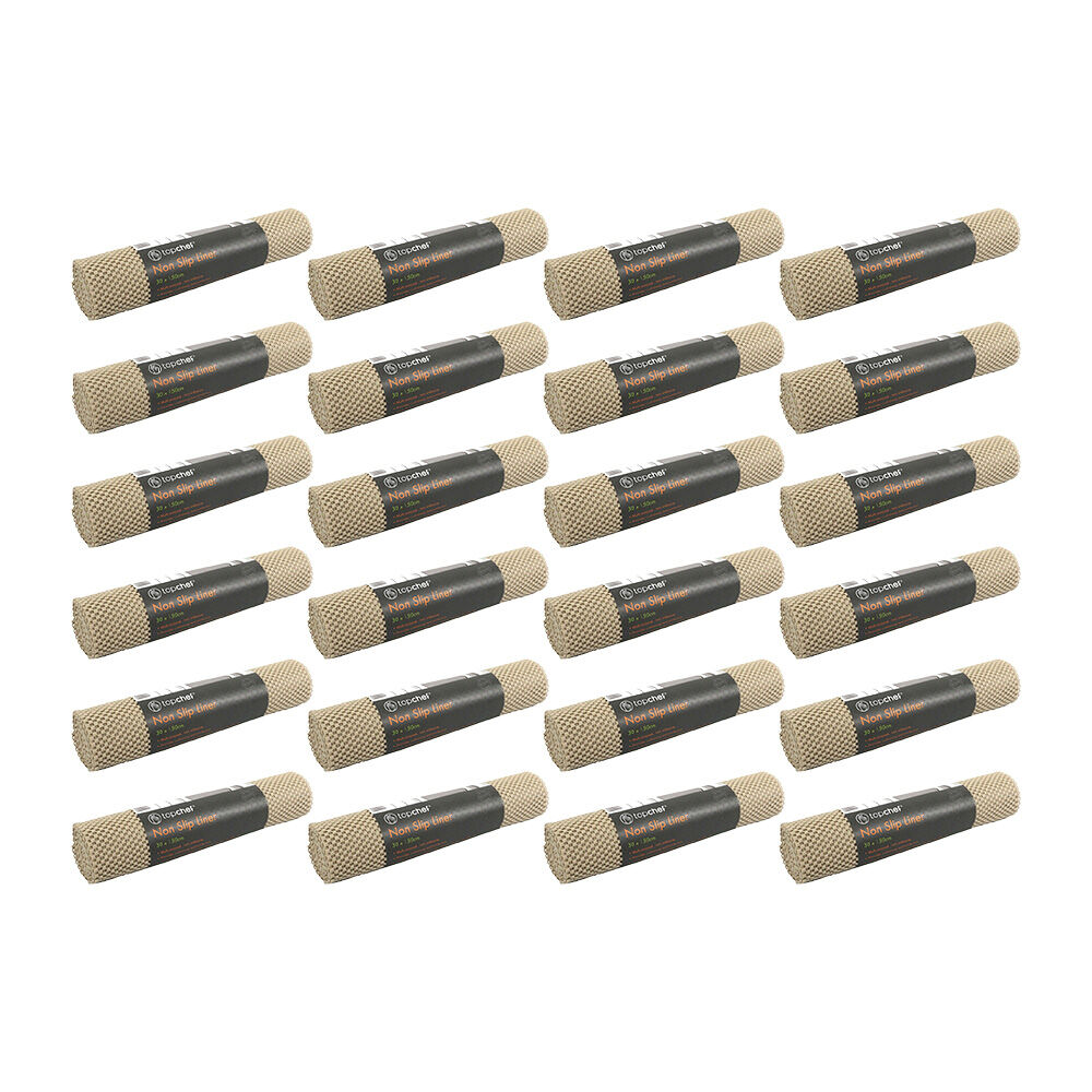 24PK Topchef Non Slip Drawer/Cabinet Liner 30x150cm - Brown
