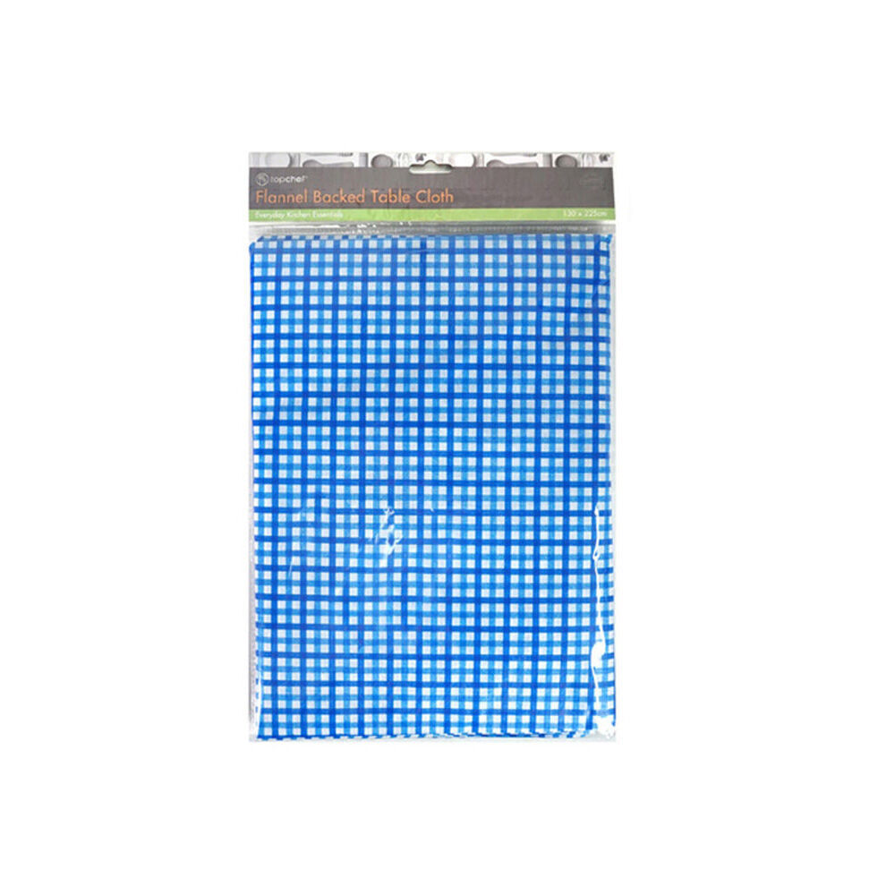 6x TopChef Checker Dining Tablecloth Flannel 12130x225cm - Assorted