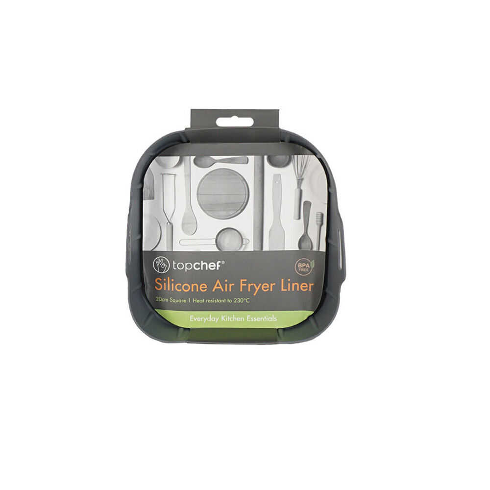 3PK Topchef Non Stick Silicone Air Fryer Liner Square 20cm